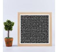 MAIMANG Canvas Painting Wall Art Canvas Painting Modern Black White Picture Poster Walls Decor(20x20cm/Internal Frame)