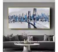 MAIMANG Décoration murale moderne York, tableaux sur toile grand format, paysage (70 x 100 cm, sans cadre)