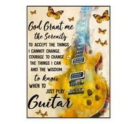 MAIMANG God grant me the serenity to accept things Guitarist art, guitar stand poster, for guitar lovers Posters(50x70cm/Internal Frame)