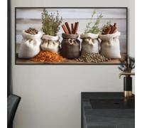 MAIMANG Impression d'épices et d'herbes, art mural de cuisine, décoration murale de salle à manger, œuvre d'art de restaurant, décoration d'intérieur, peinture sur toile 30x60cm sans cadre