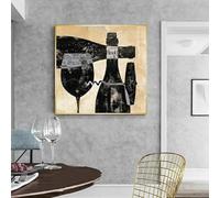 MAIMANG Peinture vintage bouteille de vin toile peinture moderne verre à vin gobelet affiches et impressions art mural salon décor 40x40cm sans cadre