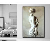 MAIMANG Sculpture Poster for Living Room, Woman Statue, Modern Prints, Abstract Portrait, Nude Women Picture for Home Decor(60x90cm/Frameless)