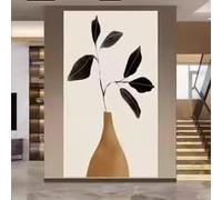 MAIMANG Tableau abstrait nordique représentant une rose et une tulipe en pleine floraison, sur toile, style moderne, pour la décoration murale d'une galerie ou d'une chambre (40 x 60 cm, sans cadre).