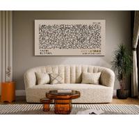 MAIMANG Yayoi Kusama Art Poster Abstrait Noir et Blanc Motif À Pois Impression Décoration Peinture Maison Salon Décor 80x160cm Sans Cadre