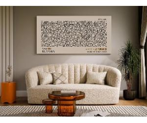 MAIMANG Yayoi Kusama Art Poster Abstrait Noir et Blanc Motif À Pois Impression Décoration Peinture Maison Salon Décor 80x160cm Sans Cadre