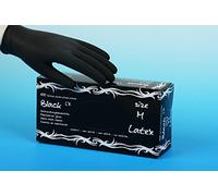Maimed GmbH Black LX PF Boîte de 100 gants d'examen en latex Tatouage Noir