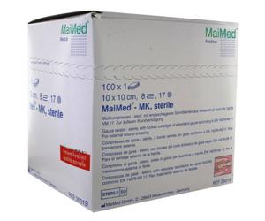 MaiMed MK Compresses Stériles 10x10cm Pièces 100