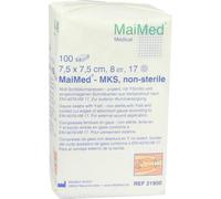 MaiMed-MKS-compresses de gaze non stériles 7,5x7,5 8 fentes à 100 pièces/sachet en papier | Paquet (100 pièces)