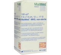 MaiMed-MKS-compresses non stériles 7,5x7,5 12 fentes de gaze à 100 pièces/sachet papier | Paquet (100 pièces)