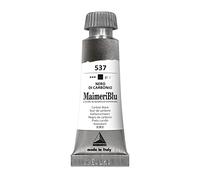 MAIMERI BLU 12 ml, Hochwertige Aquarellfarben, Farbton Karbonschwarz
