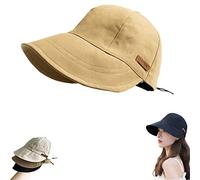 MAIMiao Chapeau de Protection UV sans Maquillage,Chapeau de Soleil pour Femmes,Chapeau de Soleil UPF50+ pour Femmes (Khaki)