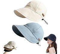 MAIMiao Chapeau de Protection UV sans Maquillage,Chapeau de Soleil pour Femmes,Chapeau de Soleil UPF50+ pour Femmes (D-2pcs)