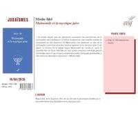 Maïmonide et la mystique juive: Nouvelle édition