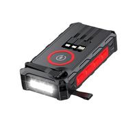Main à la main - Chargeur solaire avec lumière LED, chargeur sans fil pliable avec fonction d'alarme SOS et boussole pour les cyclistes Anglers Randonneur Ordint Power Bank pour actes