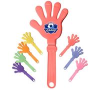 Main applaudisseuse personnalisée avec motif, logo d'équipe et texte - Claqueur en plastique pour célébrations, fêtes - Bruiteur de supporter pour matchs football, rugby - Accessoire de fête (rouge)