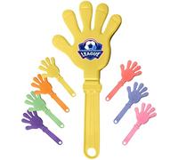 Main applaudisseuse personnalisée avec motif, logo d'équipe et texte - Claqueur en plastique pour célébrations, fêtes - Bruiteur de supporter pour matchs football, rugby - Accessoire de fête (Jaune)