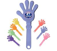Main applaudisseuse personnalisée avec motif, logo d'équipe et texte - Claqueur en plastique pour célébrations, fêtes - Bruiteur de supporter pour matchs football, rugby - Accessoire de fête (Bleu)
