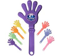 Main applaudisseuse personnalisée avec motif, logo d'équipe et texte - Claqueur en plastique pour célébrations, fêtes - Bruiteur de supporter pour matchs football, rugby - Accessoire de fête (Violet)