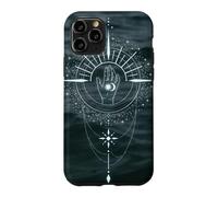 Main céleste Palmistry Mystical Sun Moon Coque pour iPhone 11 Pro
