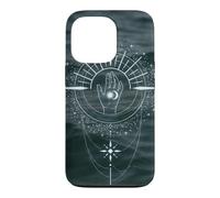 Main céleste Palmistry Mystical Sun Moon Coque pour iPhone 13 Pro