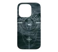 Main céleste Palmistry Mystical Sun Moon Coque pour iPhone 14 Pro