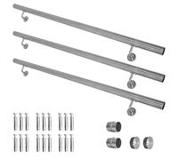 Main courante 304 acier inoxydable rampe escalier barre appui V2Aox 50 - 600 cm, Length:400 cm