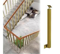 Main Courante À Montage Latéral,Rampe D'escalier Avec Support D'angle Plat Et Réglable À 270 °,Balustre D'escalier Carrés,Colonne de Rampe Pour Marches de Terrasse(Size:100cm/39.4in,Color:1 Pack)