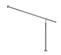 Main courante acier inoxydable 150cm rampe d'escalier balustrade intérieur extérieur aspect moderne articulations réglable