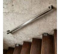 Main courante argentée pour escaliers｜60cm 80cm 1m 1.5m 2m 2.5m Rampe d'escalier murale Garde-corps｜Main courante en acier inoxydable Tige de support de sécurité pour intérieur et extérieur(180cm)