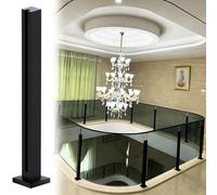 Main Courante Balustrade Garde Corps Poteau De Garde-corps En Verre pour Mezzanine De Villa, Acier Inoxydable Robuste Poteaux Carrés pour Clôture, Couloir/terrasse En Béton(End Post,42in/106.7cm)