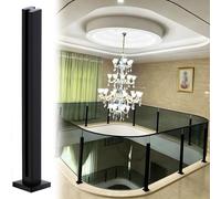Main Courante Balustrade Garde Corps Poteau De Garde-corps En Verre pour Mezzanine De Villa, Acier Inoxydable Robuste Poteaux Carrés pour Clôture, Couloir/terrasse En Béton(Mid post,55.1in/140cm)