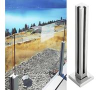 Main Courante Balustrade Garde Corps Poteaux De Garde-corps pour Balcon En Verre De 8 À 12mm, Hauteur 90 120cm, Poteau De Balustrade En Acier Inoxydable(Corner post,23.6in/60cm)