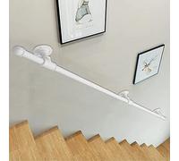 Main courante blanche antidérapante pour marches d'intérieur/extérieur, rampe d'escalier durable pour la maison, les couloirs, les lofts, barre de soutien décorative pour personnes âgées et