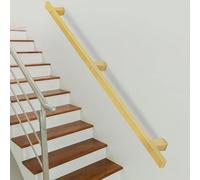 Main courante carrée dorée pour escaliers 300 cm Barre de sécurité antidérapante avec supports en fer forgé pour un accès sécurisé aux escaliers