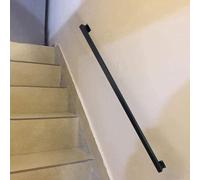 Main Courante Carrée St 1 Pi-20 Pieds Kit Complet Garde-Corps De Tuyau Industriel Robuste pour Rampes D’escalier Antidérapantes avec Supports, 10ft/3m