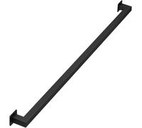 Main Courante D’escalier à Tuyau Carré Rampe D’escalier Intérieure Et Extérieure avec Support Mural Convient Aux Immeubles De Bureaux Commerciaux Bâtiments Résidentiels, Black, 160cm