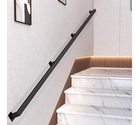 Main courante de 1,8 m à 4,5 m pour escaliers intérieur/extérieur, balustre en fer, support mural, repose-pieds, main courante en métal durable, protection d'escalier de sécurité, facile à installer