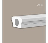 Main courante de balustrade Profhome 472101 Moulure exterieure Balustrade Élément de façade style Néo-Classicisme blanc 3 m