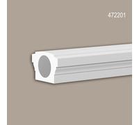Main courante de balustrade Profhome 472201 Moulure exterieure Balustrade Élément de façade style Néo-Classicisme blanc 3 m
