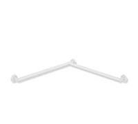 main courante de douche Hewi System 900 900.35.10560DX acier inoxydable peint par poudrage blanc matt, 965 x 965 mm, version gauche