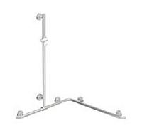 main courante de douche Hewi Warm Touch 950.35.32051 blanc de sécurité, 1250 x 762 x 762 mm, avec barre de douche coulissante