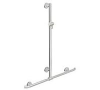 main courante de douche Hewi Warm Touch 950.35.42054 gris anthracite, 1100 x 812 mm, avec barre de douche coulissante