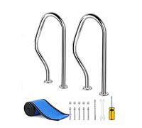 Main courante de piscine - Barre d'appui facile à monter avec vis auto-adhésives pour piscine de jardin et d'arrière-cour