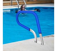 Main courante de piscine en acier inoxydable 304 - Poignée stable avec housse en néoprène - Charge maximale : 120 kg - Pour piscines intérieures et extérieures et piscines