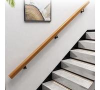 Main courante de rampe d'escalier en bois massif - 1 m, 2 m, 3 m, 3,5 m, 4,5 m, 5 m, 6 m, rampe d'escalier murale pour couloir d'escalier, lofts, maternelle, rampes d'appui extérieures(400cm)