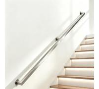 Main courante de rampe en acier inoxydable 30-600 cm, barre d'appui murale antidérapante pour rampe d'escalier, rail de support de sécurité robuste pour intérieur et extérieur(2.5m)