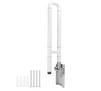 MAIN COURANTE DE SÉCURITÉ PLIANT GRAB HROOM SPA ACCESSOIRE SUPPORT APPROPRIÉ ENCEINTE QUAND PERSONNE ÂGÉE HANDICAPÉE STAINLE SÉJOUR ACIER PLASTIQUE BLANC 60X20X10CM