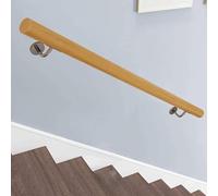 Main courante de sécurité pour escaliers, couloirs et terrasses - Kit complet (80 cm) - Rampe d'escalier en bois pour enfants - Bannière murale pour une sécurité accrue