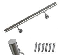 MAIN COURANTE D'ESCALIER 160CM, RAMPE D'ESCALIER EN INOX DIAMETRE 42MM, USAGE...