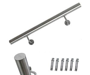 MAIN COURANTE D'ESCALIER 160CM, RAMPE D'ESCALIER EN INOX DIAMETRE 42MM, USAGE...